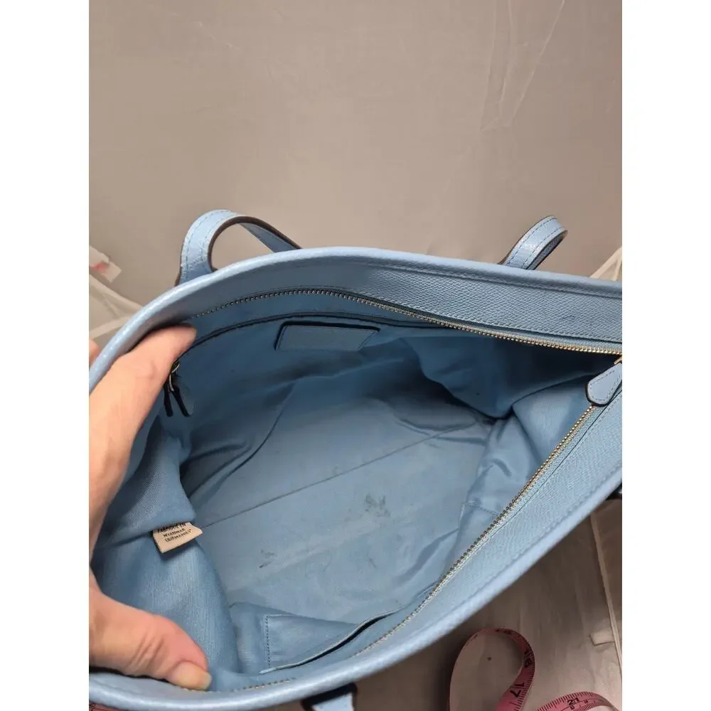 💥 Coach City Zip Leather Women's Tote - Powder Blue Purse Handbag Shoulder Bag